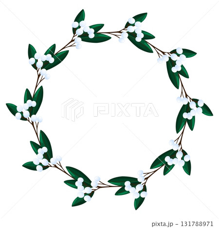 Mistletoe Branch White Berry Wreath Mistletoe Branch White Berry Wreath 131788971