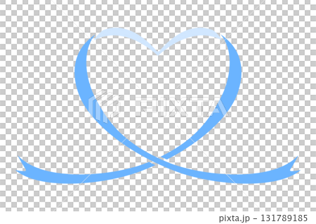 Heart-shaped ribbon, decoration material 131789185