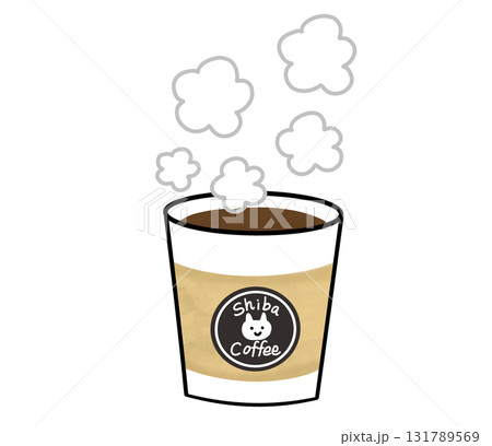 暖かく湯気が立っている紙コップに入ったホットコーヒー 暖かく湯気が立っている紙コップに入ったホットコーヒー 131789569
