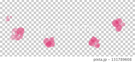 桜の花びらのようなピンクの水彩テクスチャのあしらいイラスト 131789608