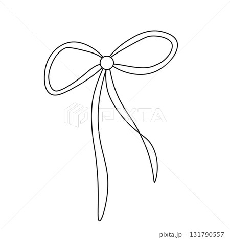bow and ribbon Isolated. Vector graphic line illustration. for Christmas gifts, Valentine's Day, birthday, Valentine's Day Use for cosmetic package, shop, store, spa salon, wellness program, skin. bow and ribbon Isolated. Vector graphic line illustration. for Christmas gifts, Valentine's Day, birthday, Valentine's Day Use for cosmetic package, shop, store, spa salon, wellness program, skin. 131790557