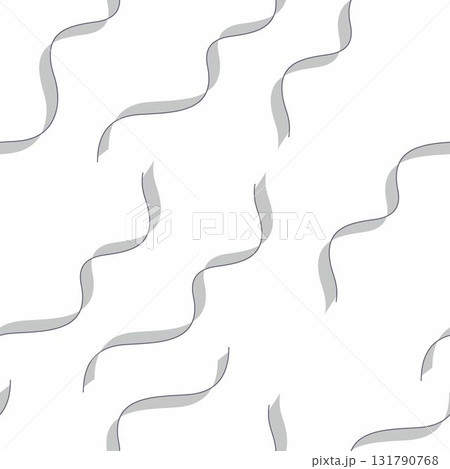 Pattern seamless silver serpentine on white background. Pattern seamless design gray color streamers abstract vector. Pattern seamless silver serpentine on white background. Pattern seamless design gray color streamers abstract vector. 131790768