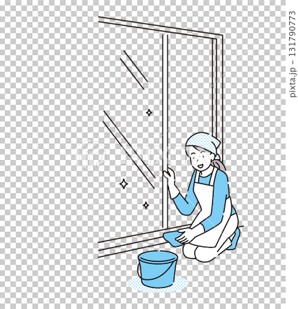 Window cleaning, wet wiping, cleaning 131790773