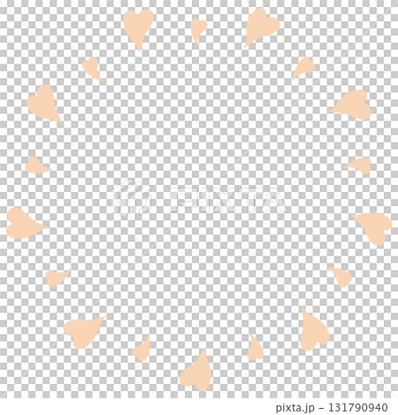 薄いオレンジ色の可愛いハートの背景素材 薄いオレンジ色の可愛いハートの背景素材 131790940