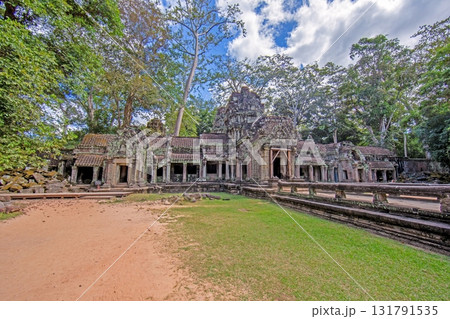 Ancient Ta Prohm temple stone carvings Cambodia Ancient Ta Prohm temple stone carvings Cambodia 131791535