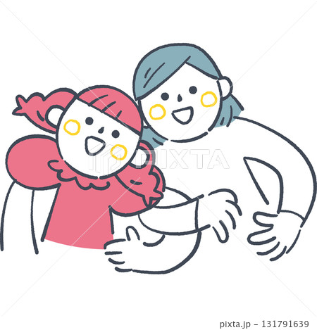 笑顔で寄り添う1年生と6年生　思いやりと安心の関係 131791639