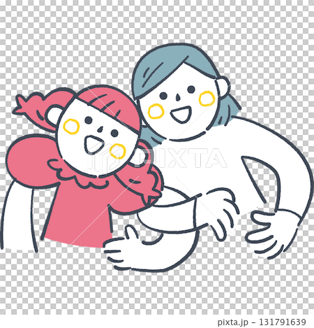 笑顔で寄り添う1年生と6年生　思いやりと安心の関係 131791639