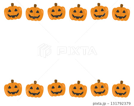 ジャックオーランタン　ハロウィン　フレーム　イラスト 131792379