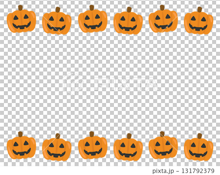 ジャックオーランタン　ハロウィン　フレーム　イラスト 131792379