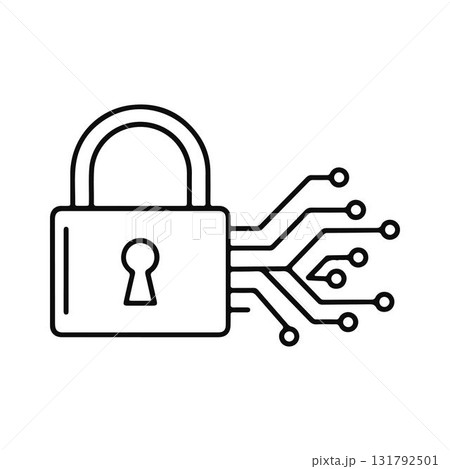 Digital Security and Data Protection. Cyber Security Lock with Circuit Board. Digital Security and Data Protection. Cyber Security Lock with Circuit Board. 131792501