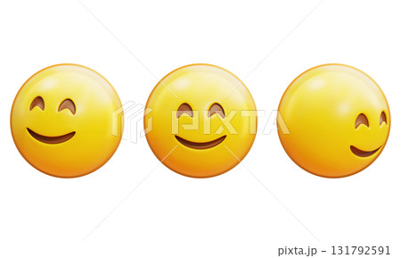 smile face emoji emoticon 3D Icon smile face emoji emoticon 3D Icon 131792591
