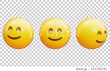 smile face emoji emoticon 3D Icon smile face emoji emoticon 3D Icon 131792591
