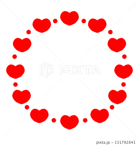 ハートのフレームイラスト ハートのフレームイラスト 131792841