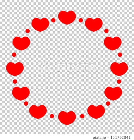 ハートのフレームイラスト ハートのフレームイラスト 131792841