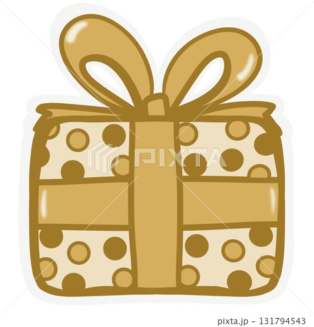 Party sticker collection set. Cute pastel colors. Can be used for card, invitation, border. Isolated illustration of birthday, elements like gift, cake, balloon, hand drawn cartoon illustration. 131794543