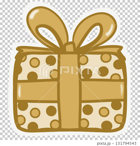 Party sticker collection set. Cute pastel colors. Can be used for card, invitation, border. Isolated illustration of birthday, elements like gift, cake, balloon, hand drawn cartoon illustration. 131794543