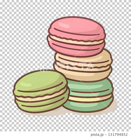 簡單的粉紅色馬卡龍插畫 簡單的粉紅色馬卡龍插畫 131794852