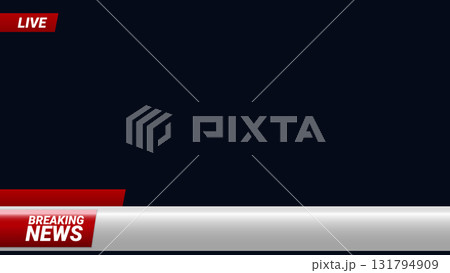 Breaking news lower third banner template for live television broadcast 131794909