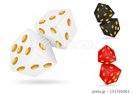 casino game dice cartoon stock vector illustration 131795061