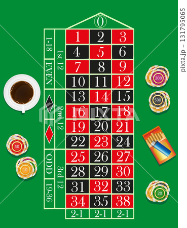 equipment for casino items cards ace and chips dice cartoon stock vector illustration 131795065