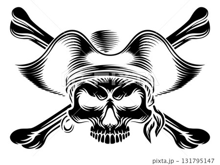 Skull Pirate Crossbones Crosssed Bones Design 131795147