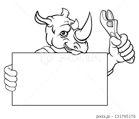 Rhino Mechanic Plumber Spanner Wrench Handyman Rhino Mechanic Plumber Spanner Wrench Handyman 131795178
