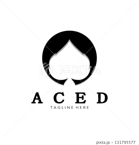 ace logo design for casino poker app games vector 131795577
