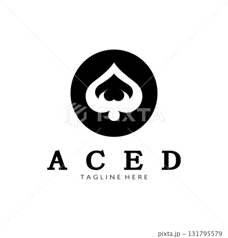 ace logo design for casino poker app games vector 131795579