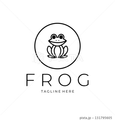 frog logo simple vector design template frog logo simple vector design template 131795605
