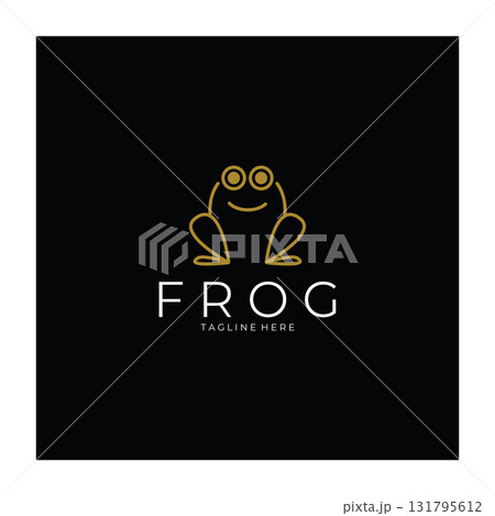 frog logo simple vector design template 131795612