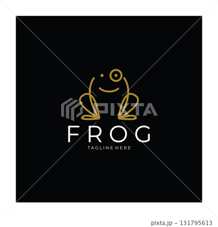 frog logo simple vector design template 131795613