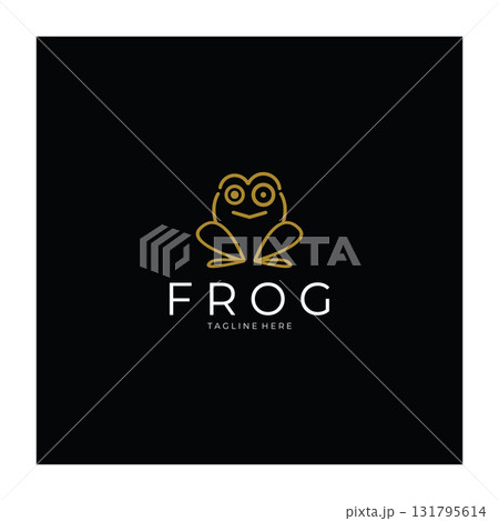 frog logo simple vector design template 131795614