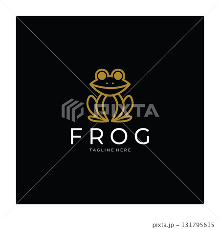 frog logo simple vector design template 131795615