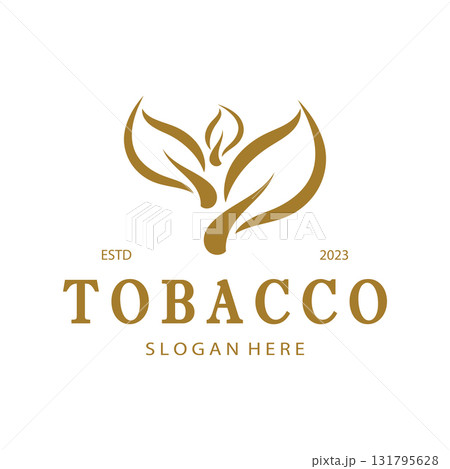 tobacco leaf logo,tobacco field and tobacco cigarette logo template design vector 131795628