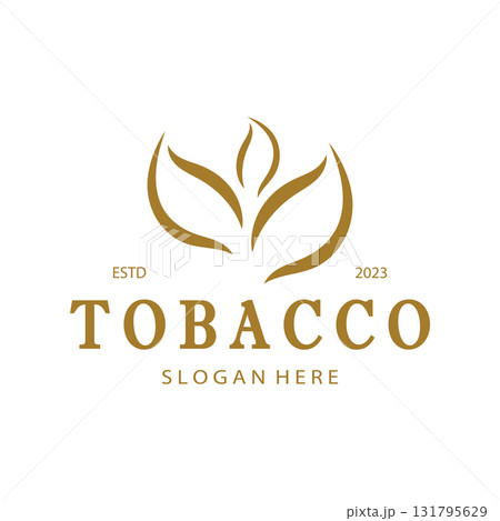 tobacco leaf logo,tobacco field and tobacco cigarette logo template design vector 131795629