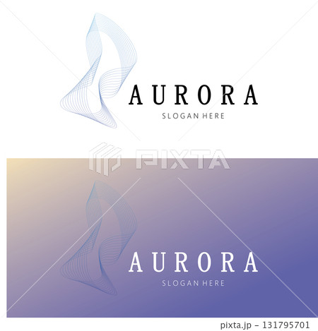 aurora logo design icon illustration vector template 131795701