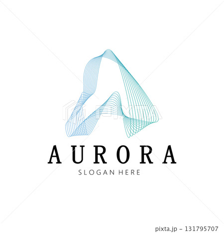 aurora logo design icon illustration vector template aurora logo design icon illustration vector template 131795707