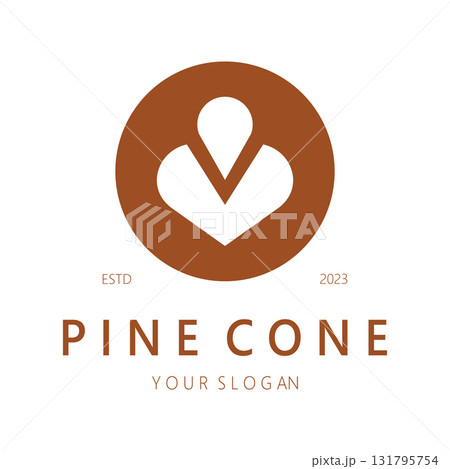 abstract simple pinecone logo design,for business,badge,emblem,pine plantation,pine wood industry,yoga,spa,vector abstract simple pinecone logo design,for business,badge,emblem,pine plantation,pine wood industry,yoga,spa,vector 131795754