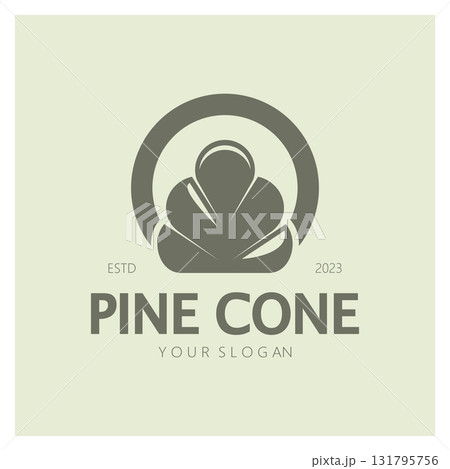abstract simple pinecone logo design,for business,badge,emblem,pine plantation,pine wood industry,yoga,spa,vector abstract simple pinecone logo design,for business,badge,emblem,pine plantation,pine wood industry,yoga,spa,vector 131795756
