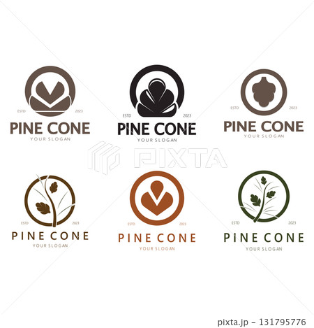 abstract simple pinecone logo design,for business,badge,emblem,pine plantation,pine wood industry,yoga,spa,vector abstract simple pinecone logo design,for business,badge,emblem,pine plantation,pine wood industry,yoga,spa,vector 131795776