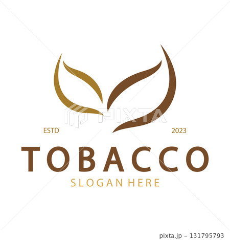 tobacco leaf logo,tobacco field and tobacco cigarette logo template design vector 131795793