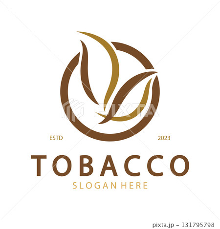 tobacco leaf logo,tobacco field and tobacco cigarette logo template design vector 131795798