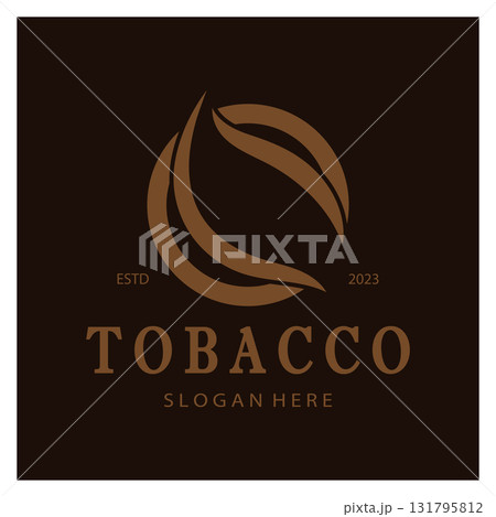 tobacco leaf logo,tobacco field and tobacco cigarette logo template design vector 131795812