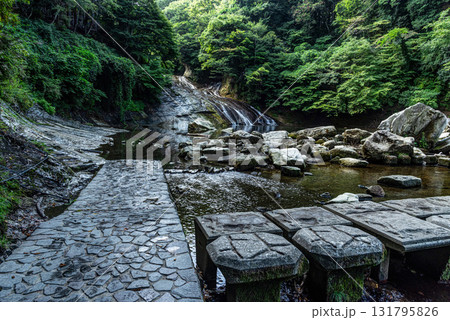 千葉県大多喜町 夏の養老渓谷 粟又の滝 131795826