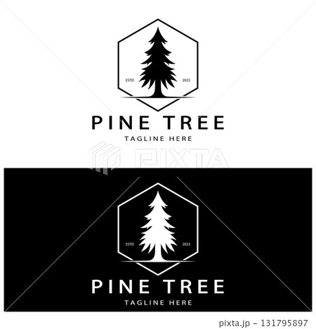simple pine or fir tree logo,evergreen.for pine forest,adventurers,camping,nature,badges and business.vector simple pine or fir tree logo,evergreen.for pine forest,adventurers,camping,nature,badges and business.vector 131795897