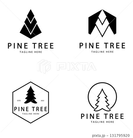 simple pine or fir tree logo,evergreen.for pine forest,adventurers,camping,nature,badges and business.vector simple pine or fir tree logo,evergreen.for pine forest,adventurers,camping,nature,badges and business.vector 131795920