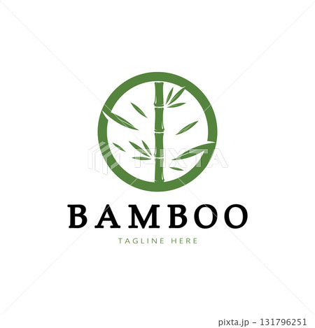 Bamboo Logo Template vector icon illustration design Bamboo Logo Template vector icon illustration design 131796251