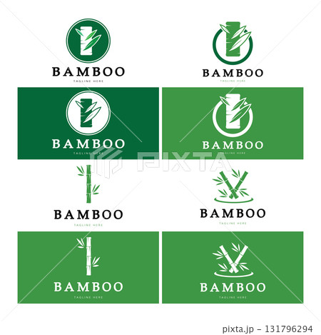 Bamboo Logo Template vector icon illustration design Bamboo Logo Template vector icon illustration design 131796294
