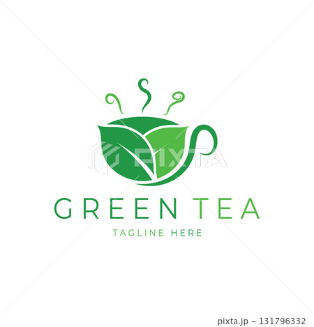 Green tea leaf logo vector icon illustration design isolated on white background-vector image Green tea leaf logo vector icon illustration design isolated on white background-vector image 131796332
