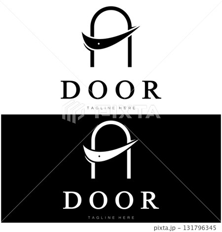 simple open door abstract logo, with geometric shapes,For building construction,contractors, business property and construction companies,vector. simple open door abstract logo, with geometric shapes,For building construction,contractors, business property and construction companies,vector. 131796345